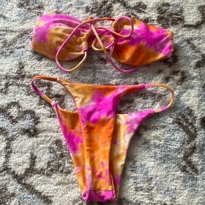 Princess Polly Swimsuit Orange and Pink